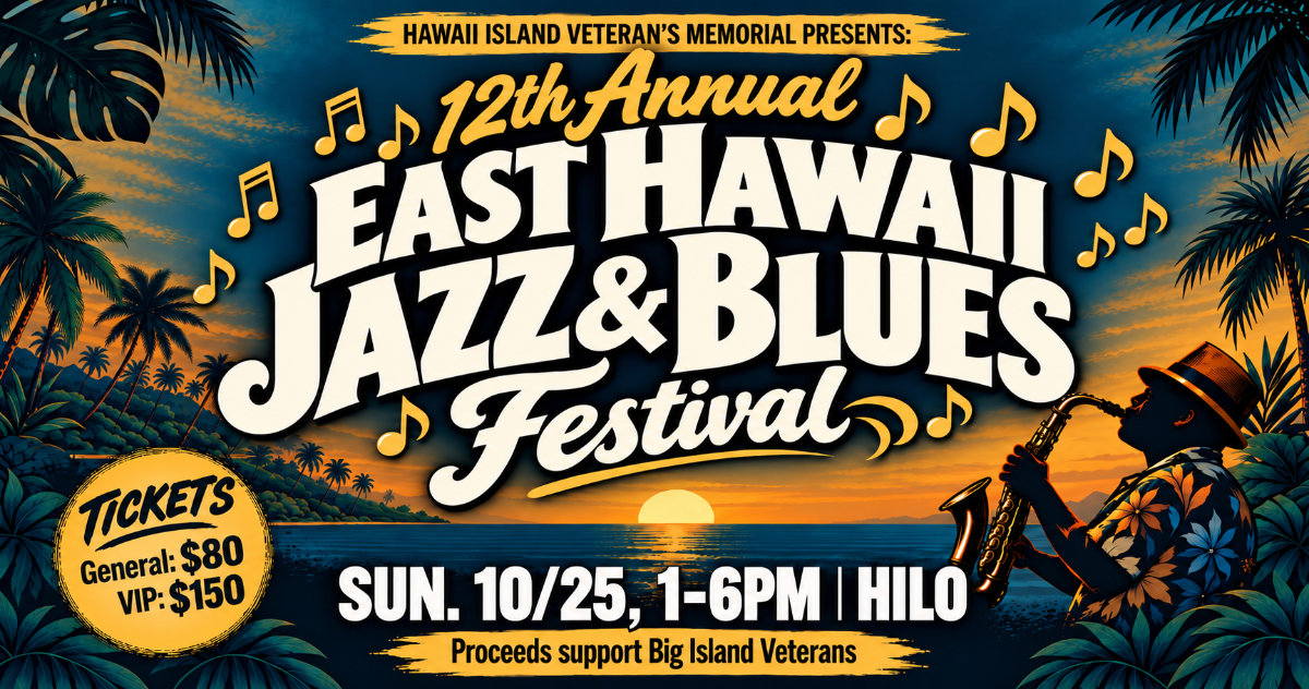 East Hawaii Jazz and Blues Festival banner